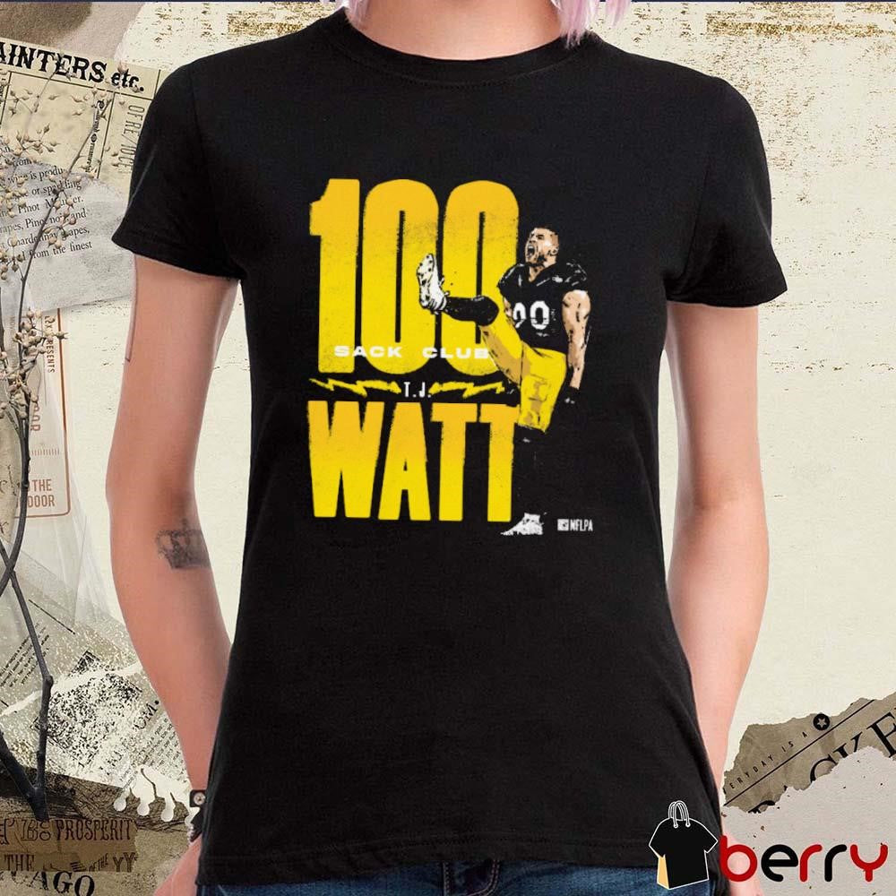 T.J. Watt Pittsburgh Steelers NFL 100 Sack Club t-shirt