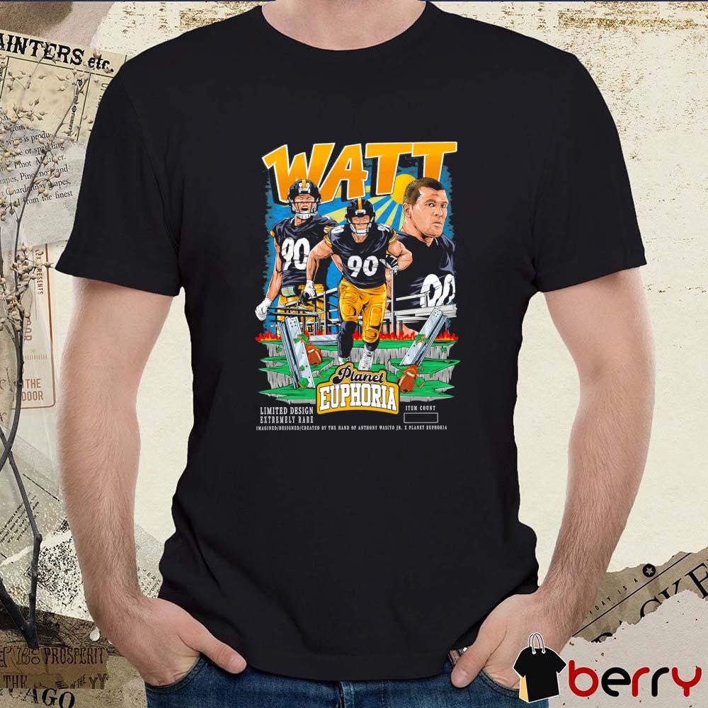 TJ Watt V2 Pittsburgh Steelers Football NFL Planet Euphoria Painting t-shirt