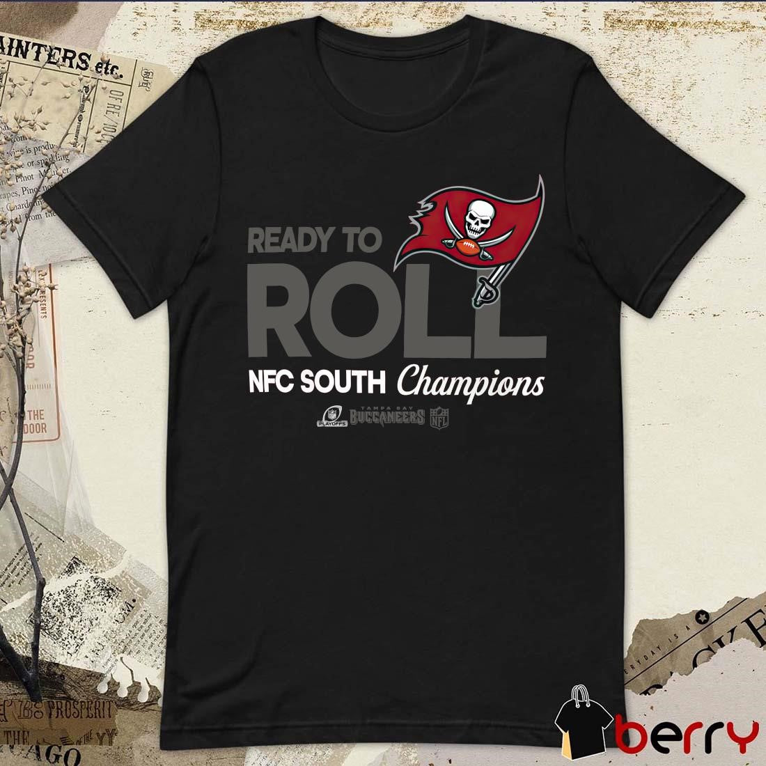 Tampa Bay Buccaneers Ready To Roll 2024 NFC South Division Champions NFL Playoffs Locker Room t-shirt