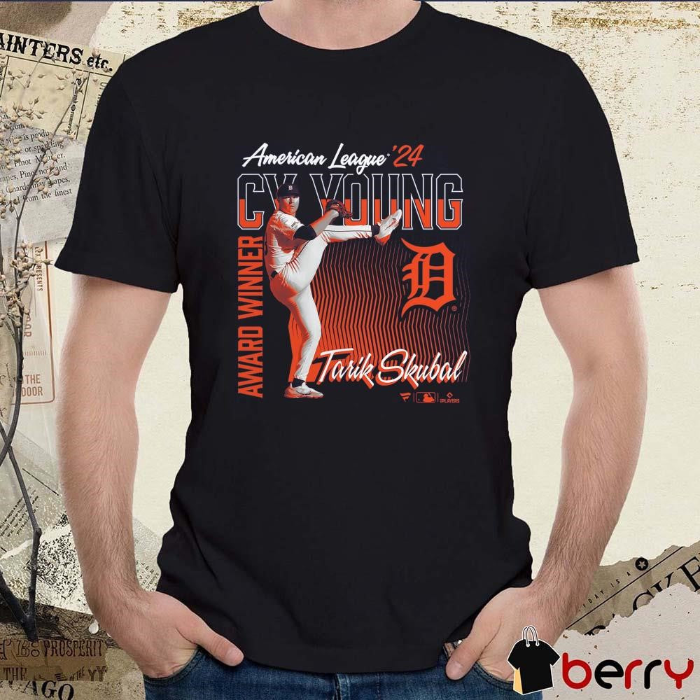 Tarik Skubal Detroit Tigers 2024 American League Cy Young Award Winner MLB t-shirt