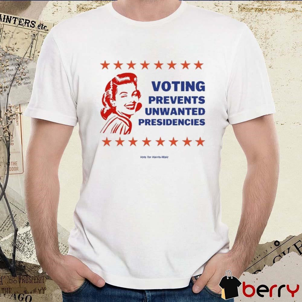 Team Kamala Voting Prevents Unwanted Presidencies Vote For Harris Walz ’24 t-shirt