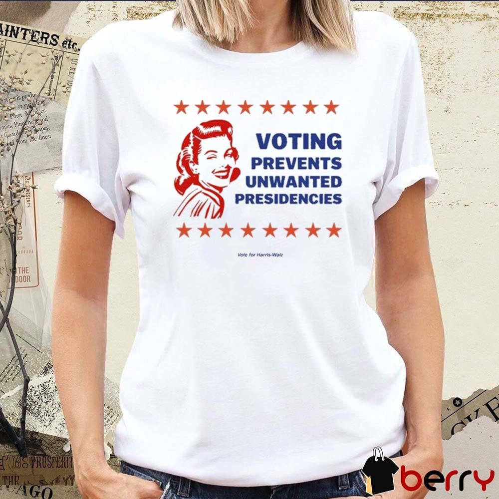 Team Kamala Voting Prevents Unwanted Presidencies Vote For Harris Walz ’24 t-shirt
