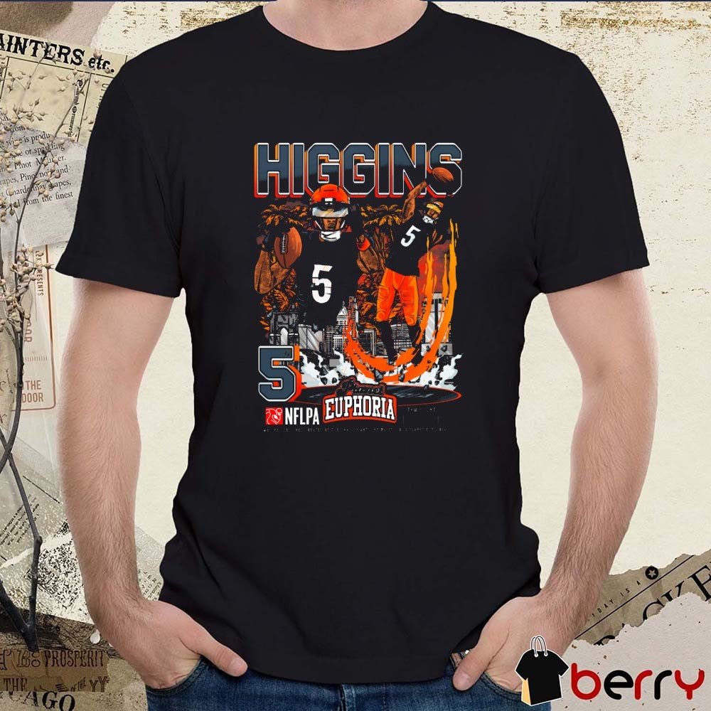Tee Higgins Cincinnati Bengals NFL Planet Euphoria Artwork t-shirt