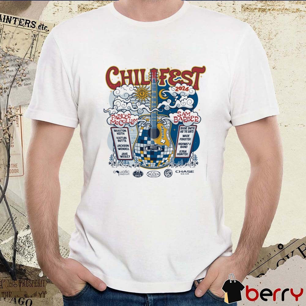 Texas A&M Aggies 2026 Chilifest Lineup Music Festival Parker McCollum and Sam Barber t-shirt