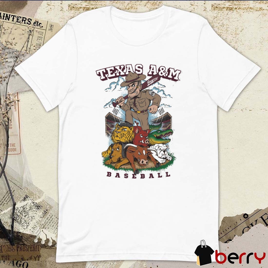 Texas A&M Aggies Baseball Sarge Rivalry Mascots t-shirt