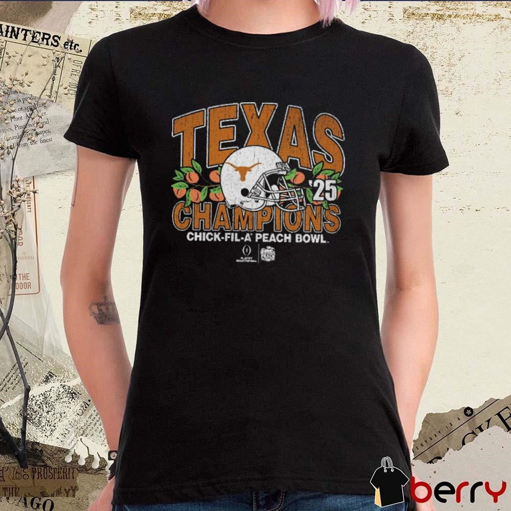 Texas Longhorns 2025 College Football Playoff Chick-Fil-A Peach Bowl Champions Vintage NCAA t-shirt