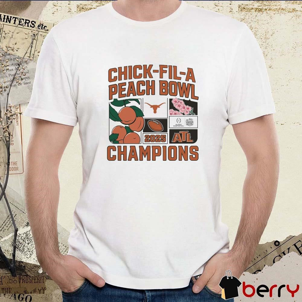 Texas Longhorns NCAA College Football Playoff Quarterfinal 2025 Chick-Fil-A Peach Bowl Champions Victory Ahead t-shirt