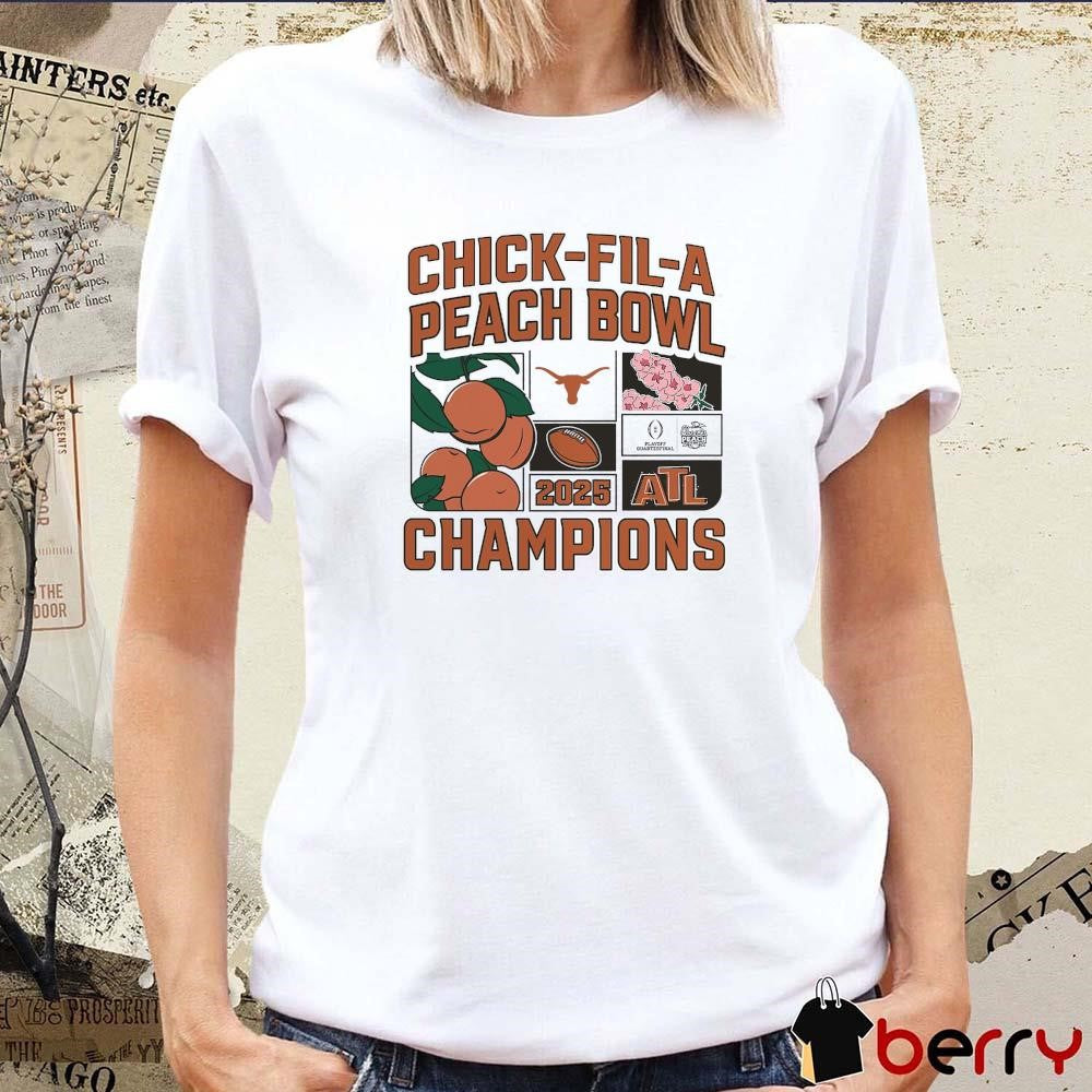 Texas Longhorns NCAA College Football Playoff Quarterfinal 2025 Chick-Fil-A Peach Bowl Champions Victory Ahead t-shirt