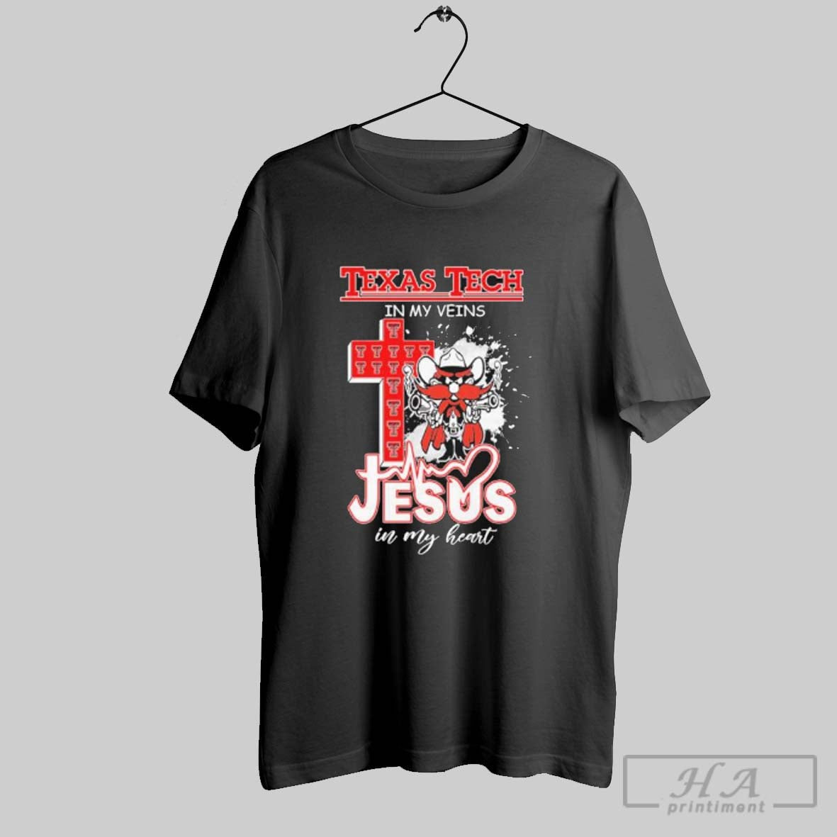 Official Texas Tech Football Mascot In My Veins Jesus In My Hear