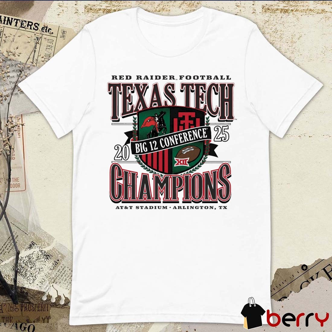 Texas Tech Red Raiders 2025 Big 12 Football Conference Champions AT&T Stadium Arlington TX Generation Talent t-shirt