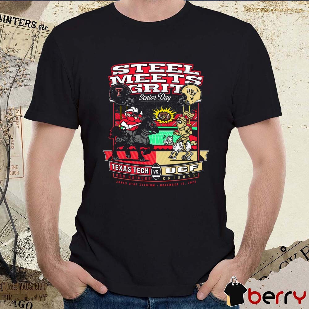 Texas Tech Red Raiders vs. UCF Knights Steel Meets Grit Senior Day Jones AT&T Stadium November 15 2025 t-shirt