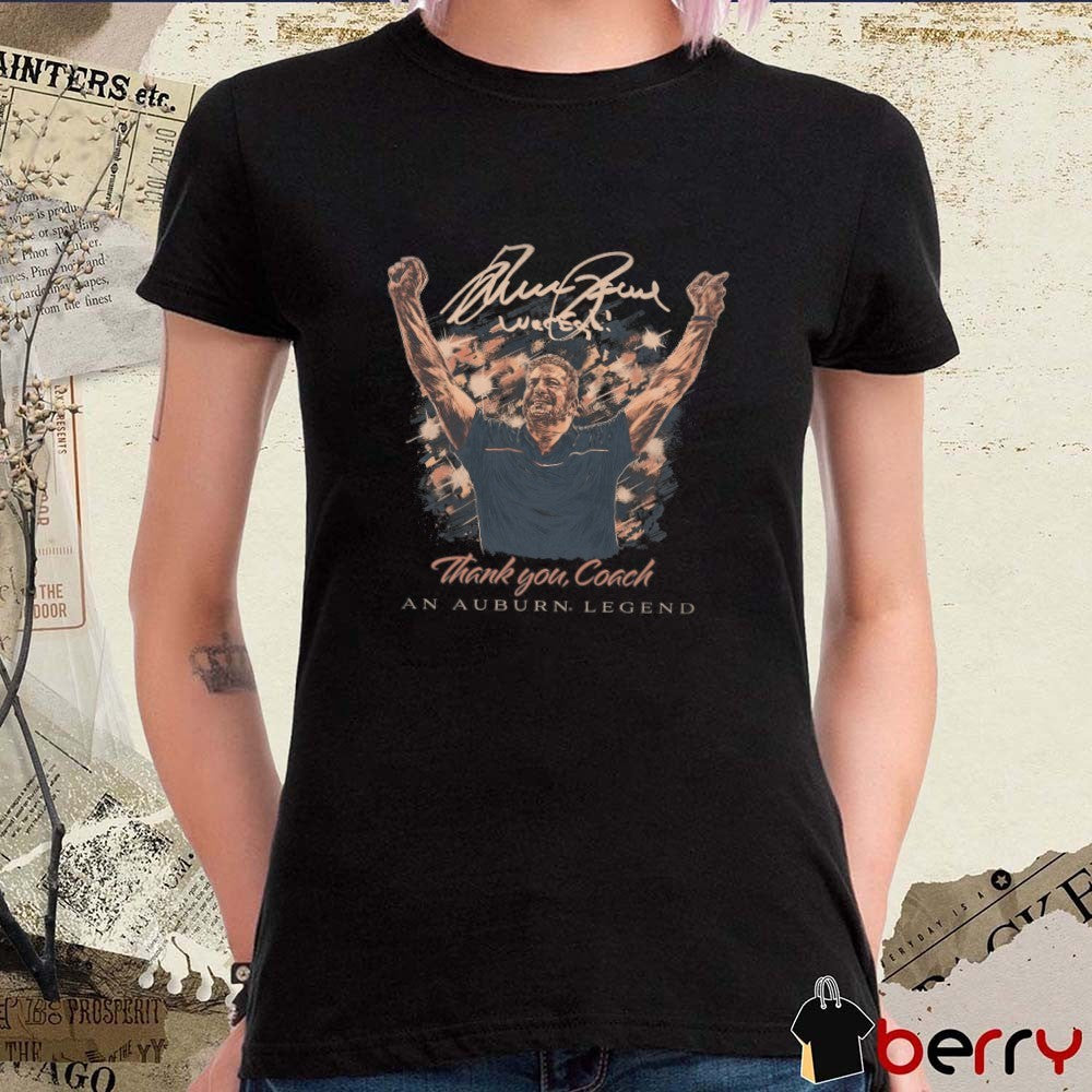 Thank You Coach Bruce An Auburn Tigers Legend Signature Painting t-shirt