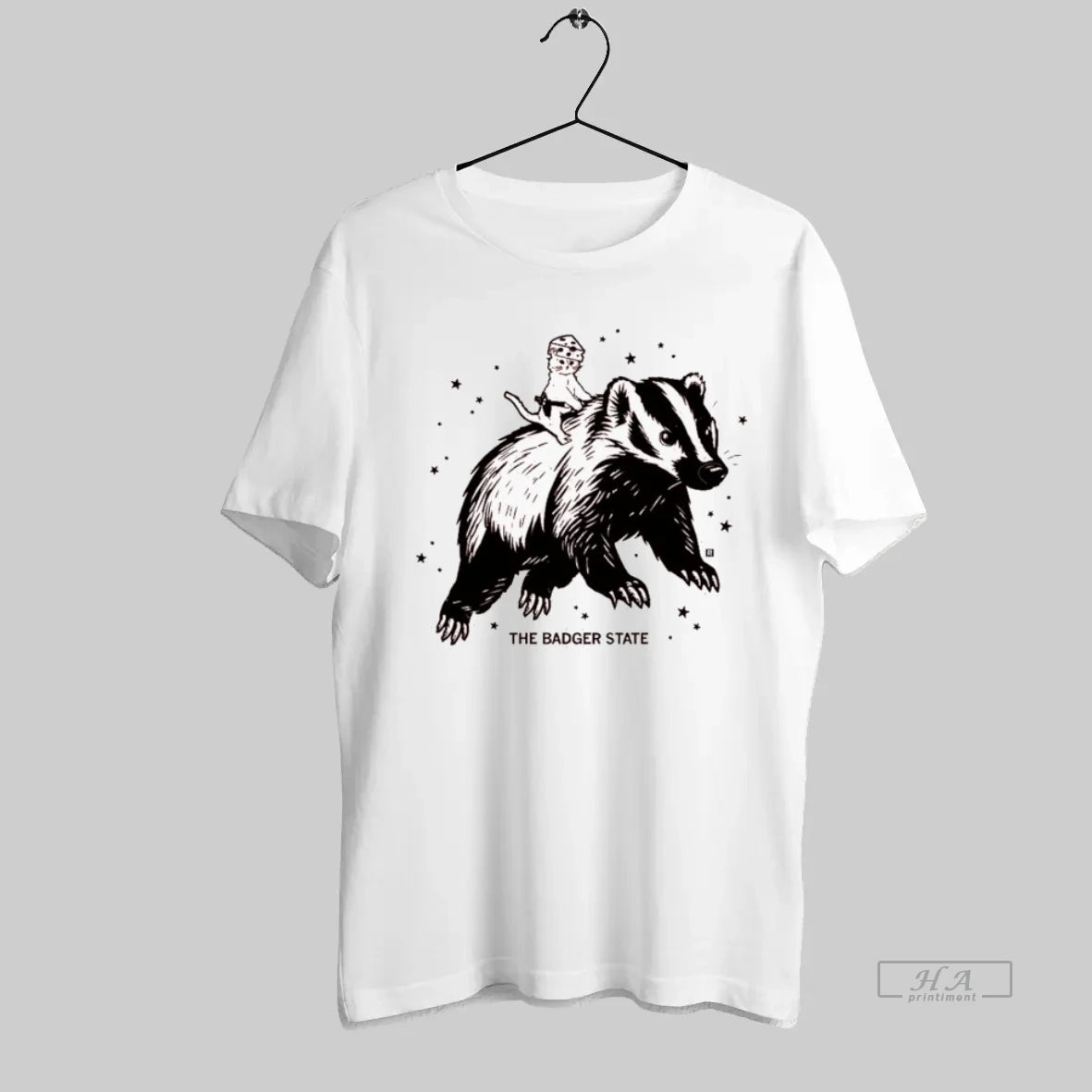 Official The Badger State Gary Riding Cat Cheese