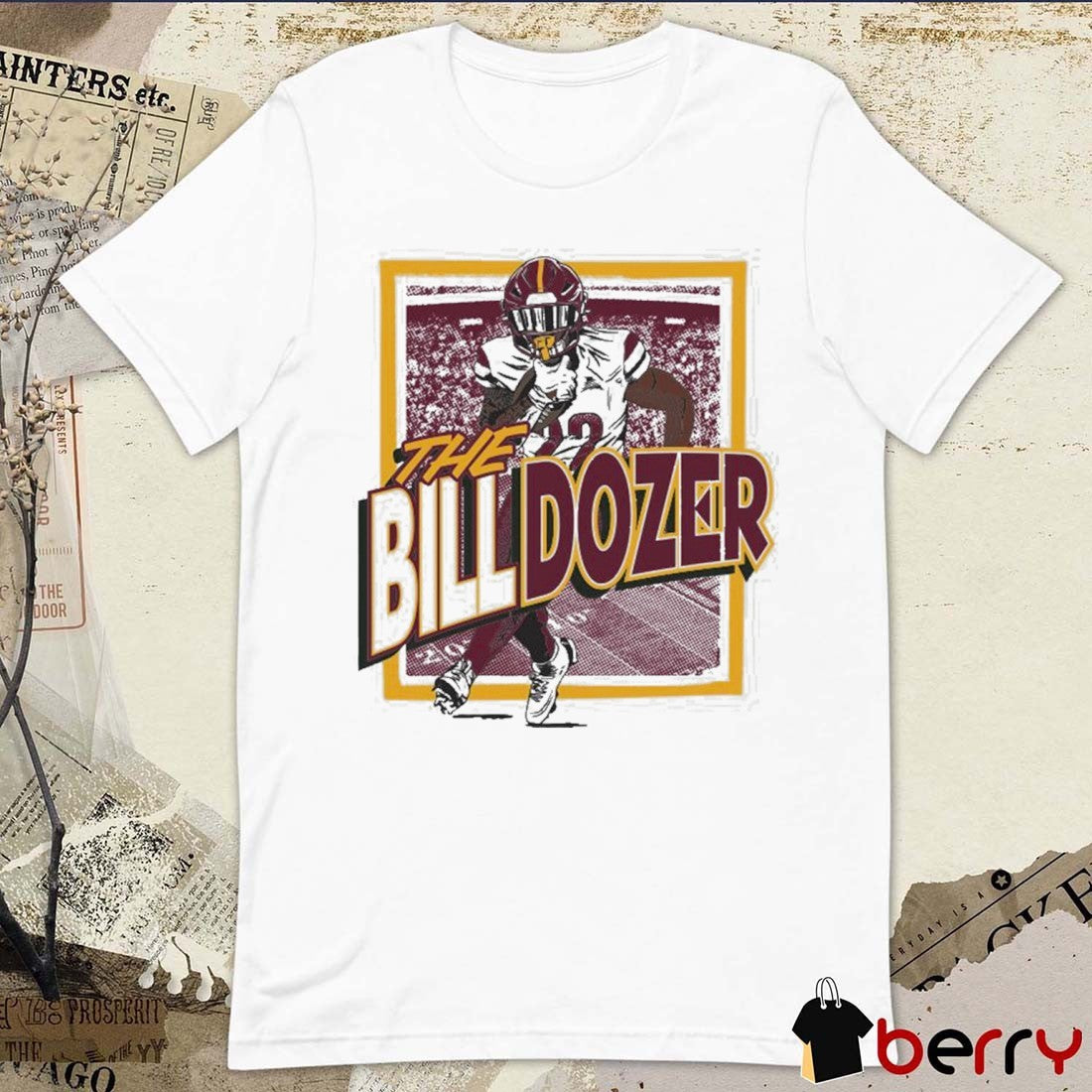 The Billdozer Jacory Croskey-Merritt Washington Commanders NFL Painting t-shirt