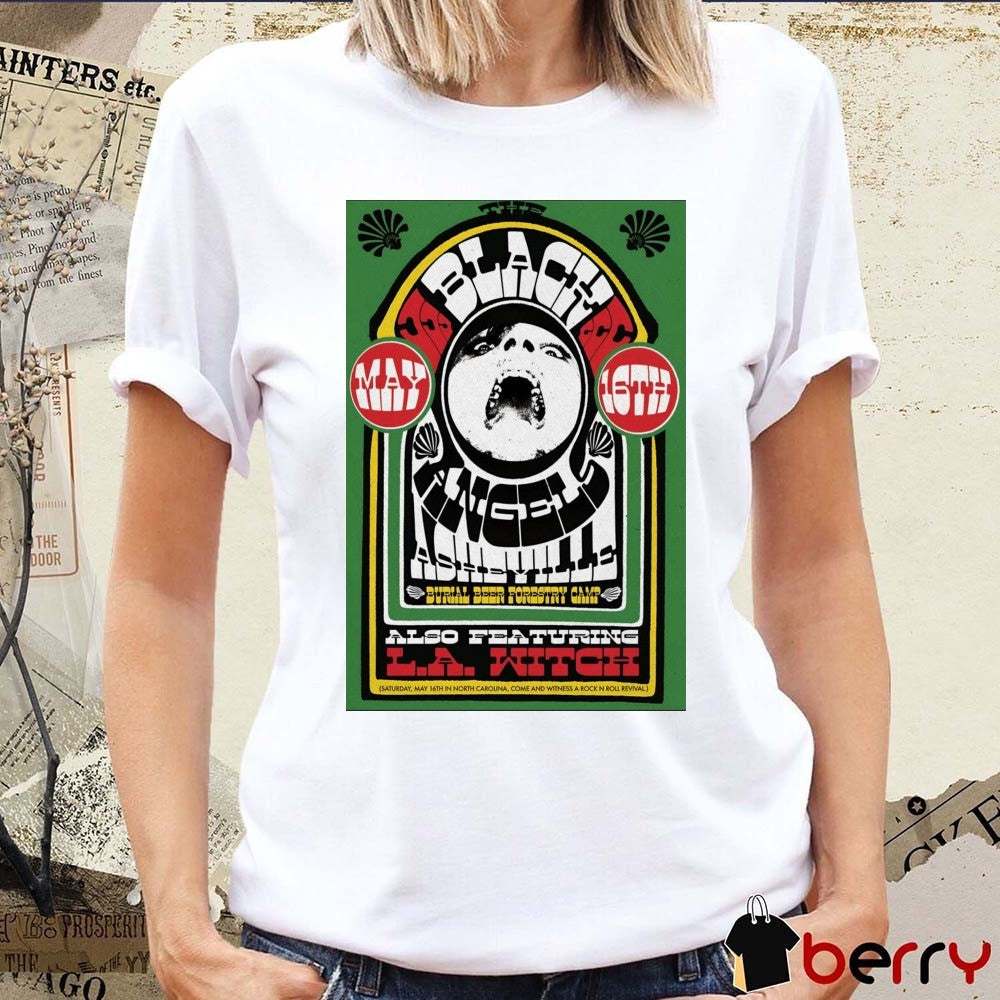 The Black Angels Pop Up Shop Poster Burial Beer Forestry Camp in Asheville NC May 16 2026 t-shirt