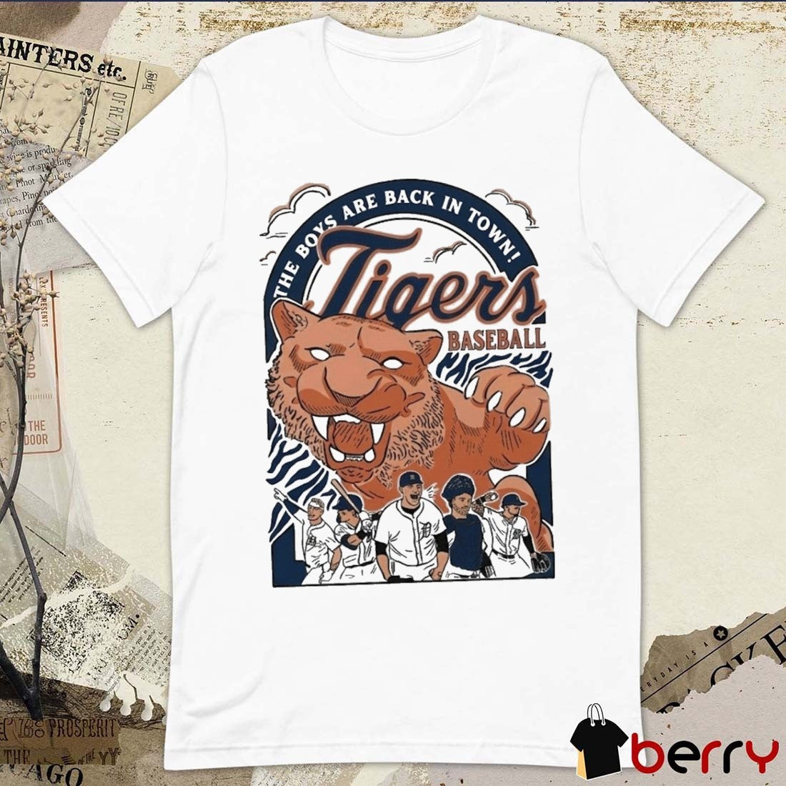The Boys Are Back in Town Tigers Baseball Detroit Tigers MLB t-shirt