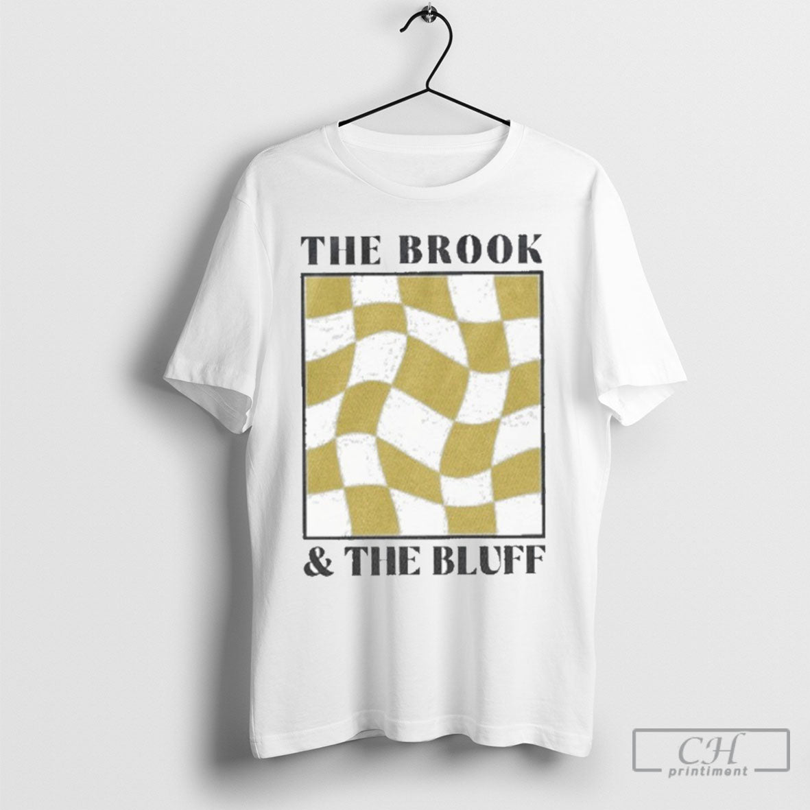 Official The Brook The Bluff Wavy Yellow Checkered Sweater