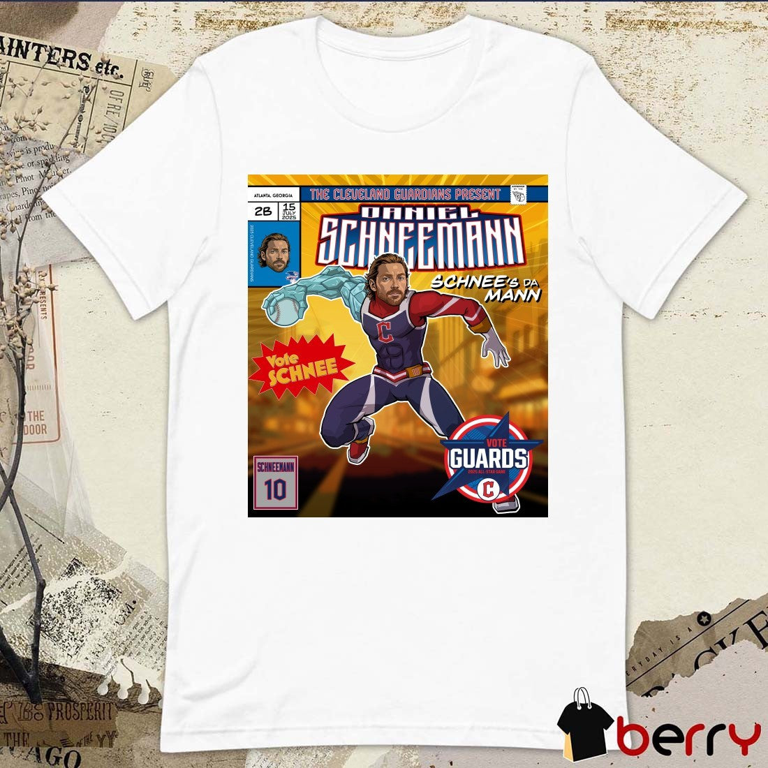 The Cleveland Guardians Presents Daniel Schneemann Schnee’s Da Mann 15 July 2025 Poster t-shirt