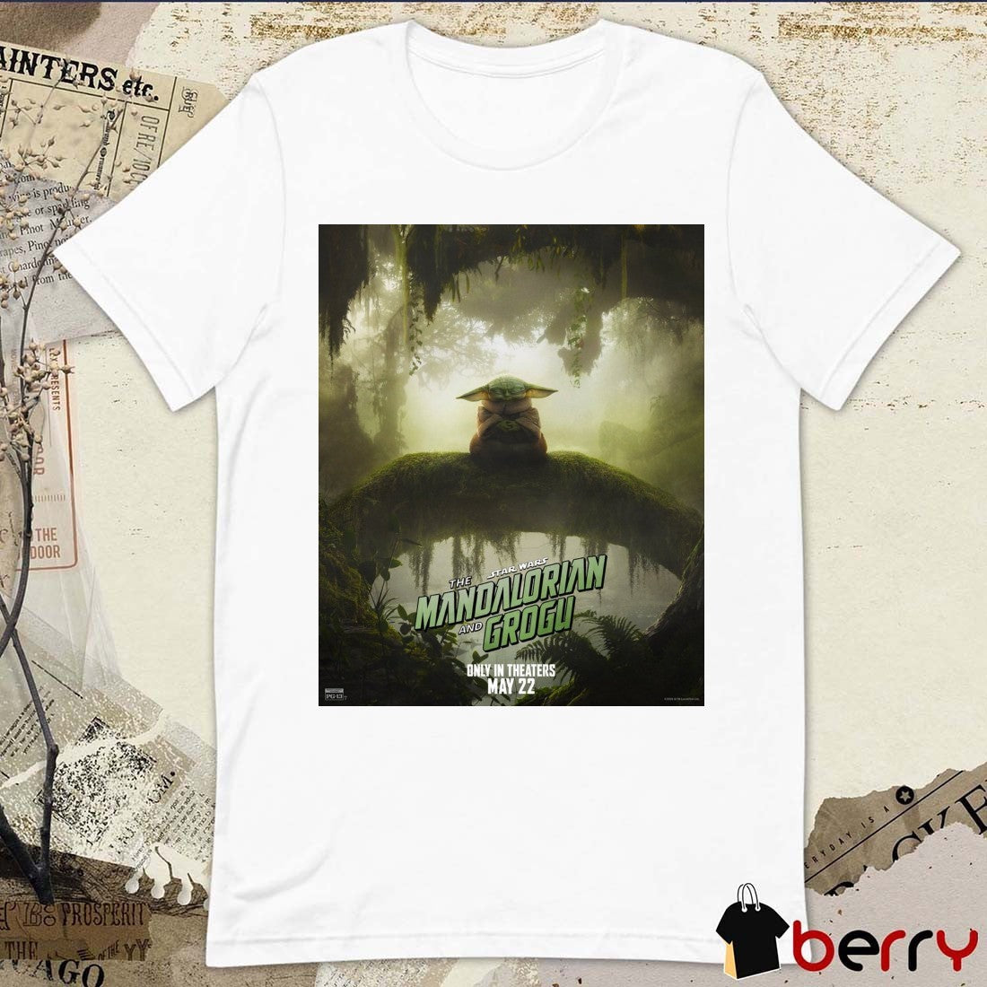 The Mandalorian and Grogu 2026 Star Wars Only In Theaters May 22 Poster t-shirt