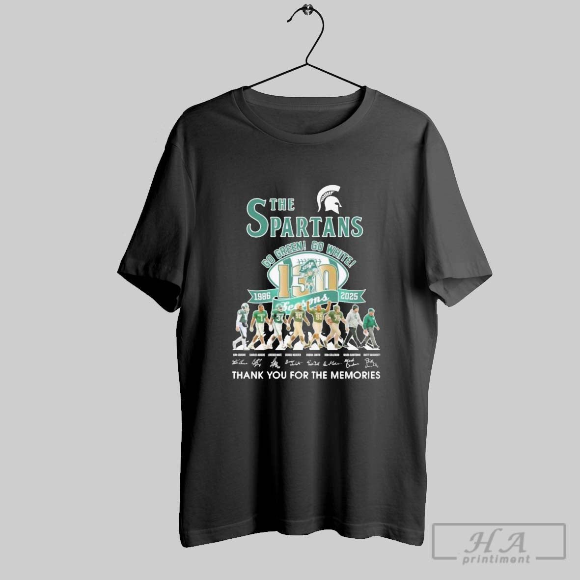Official The Michigan State Spartans Abbey Road Go Green Go White 130 Season