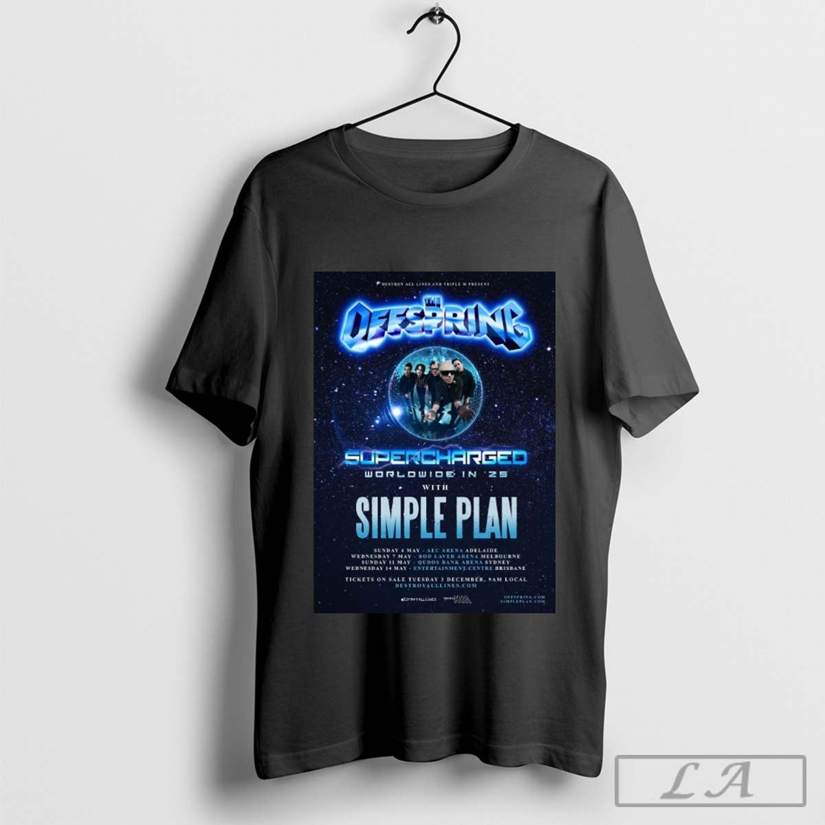 Official The Offspring Supercharged Worldwide In 25 With Simple Plan Australia Tour Poster