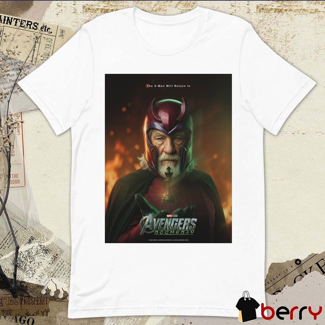 The Return Of The X-Men Avengers Doomsday Ian McKellen Poster t-shirt