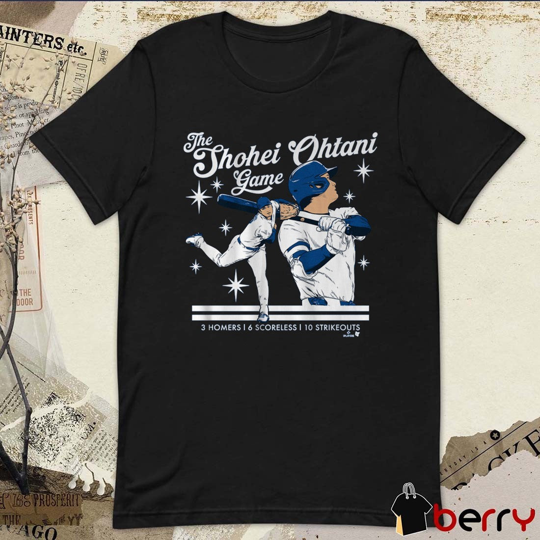 The Shohei Ohtani Game 3 Homer 6 Scoreless 10 Strikeouts Los Angeles Dodgers MLB t-shirt