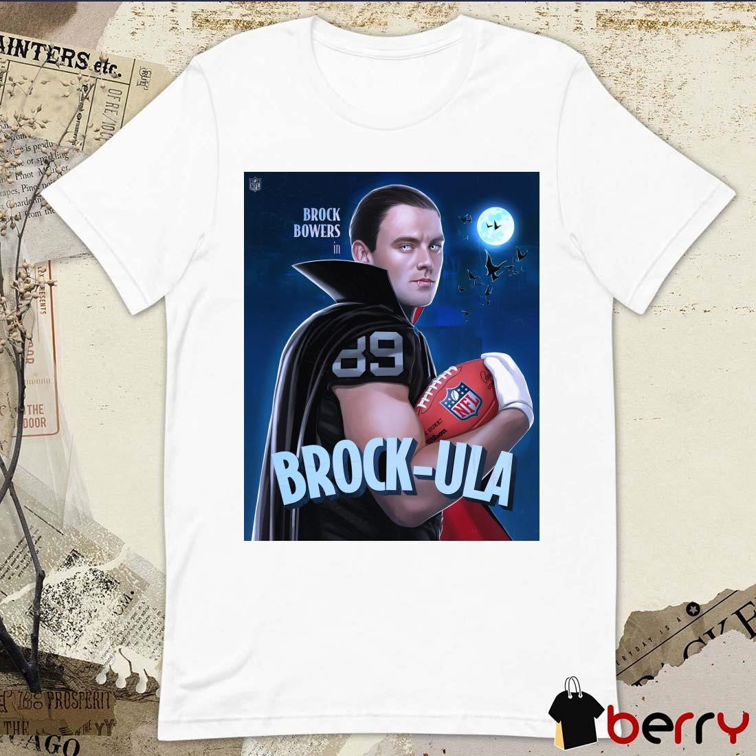 The Tight End Monsters Brock Bowers In Brock-Ula NFL Poster t-shirt