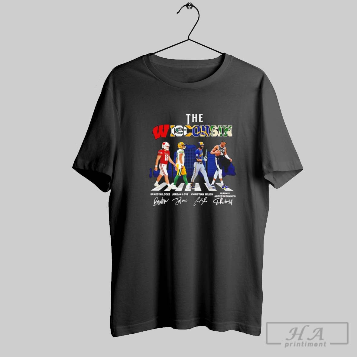 Official The Wisconsin Sports Teams Locke Love Yelich Antetokounmpo Cross The Stress Signature