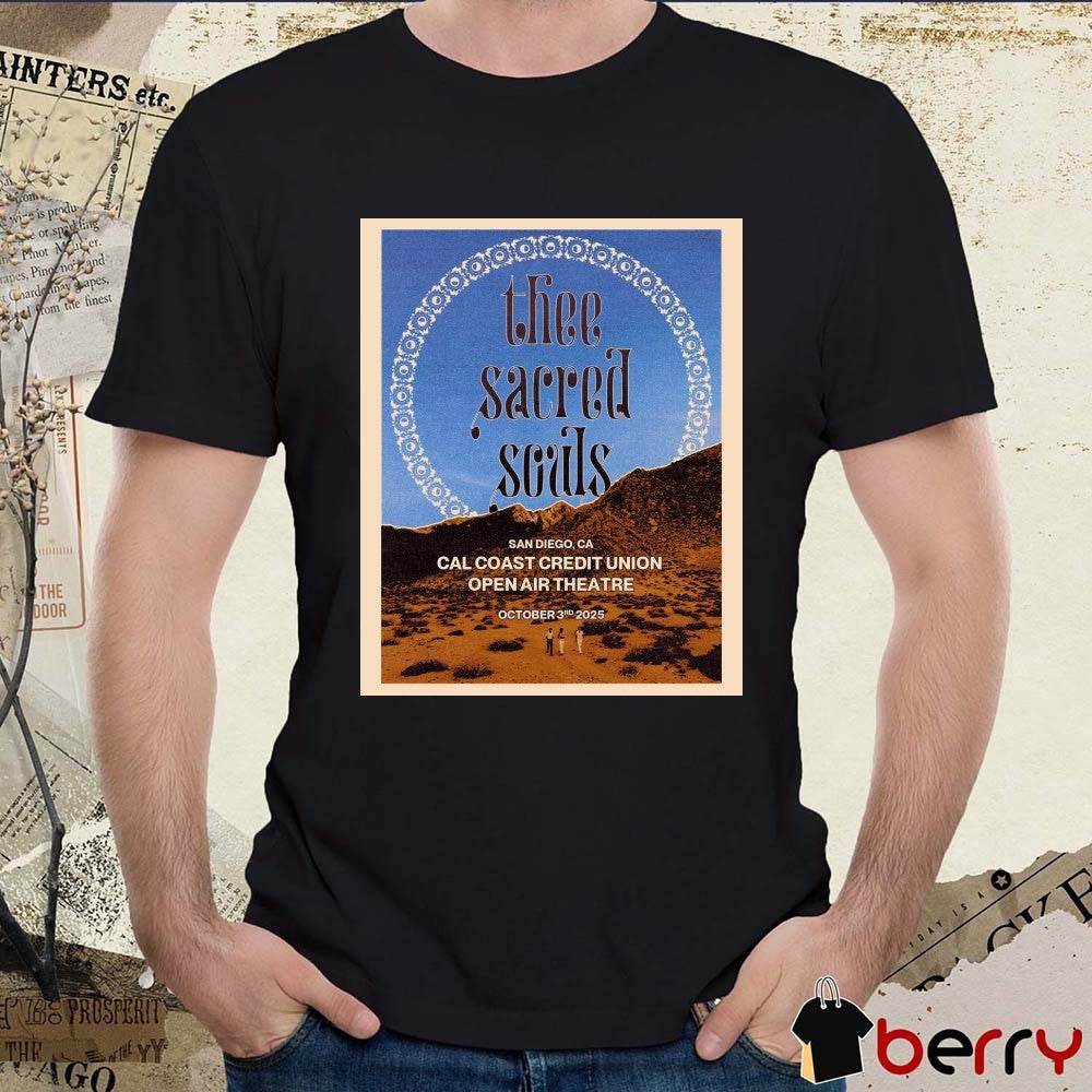 Thee Sacred Souls San Diego CA Cal Coast Credit Union Open Air Theatre October 3rd 2025 Poster t-shirt