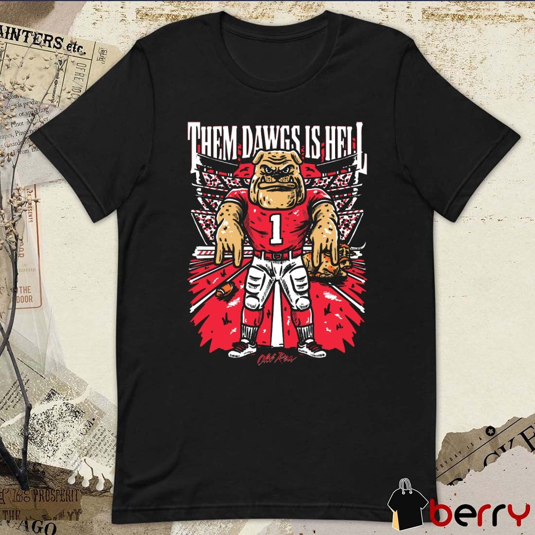 Them Dawgs Is Hell Georgia Bulldogs Vs Texas Longhorns Mascot t-shirt