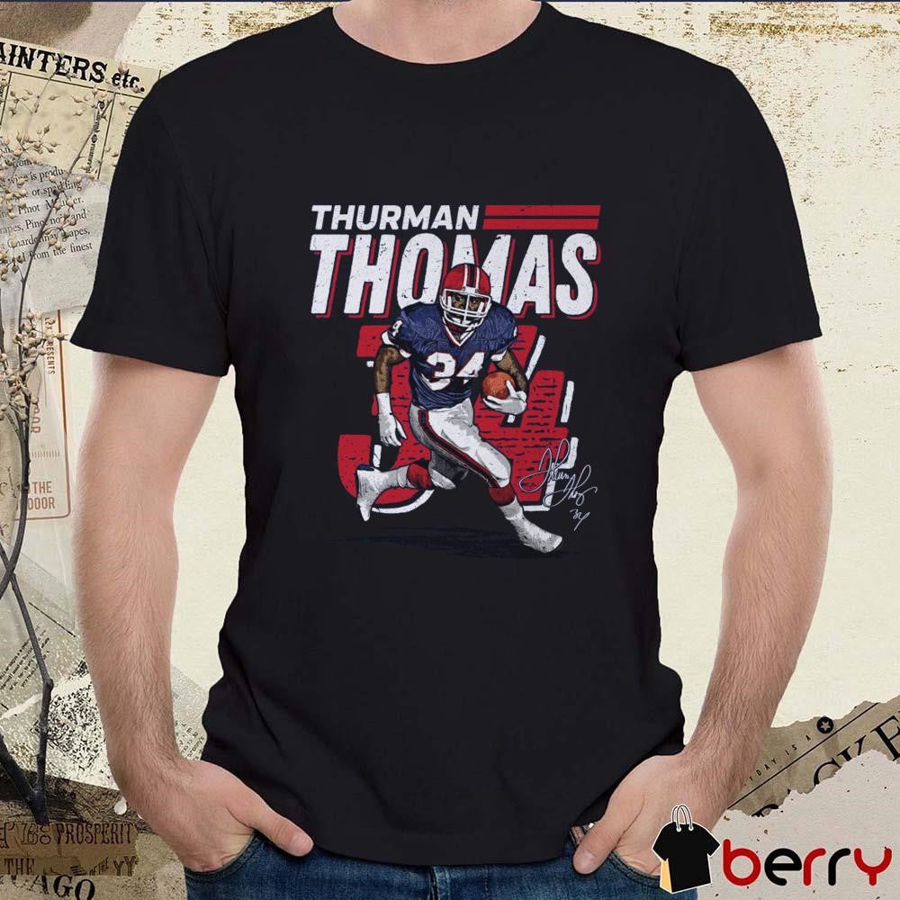 Thurman Thomas Buffalo Bills NFL Dash Signature t-shirt