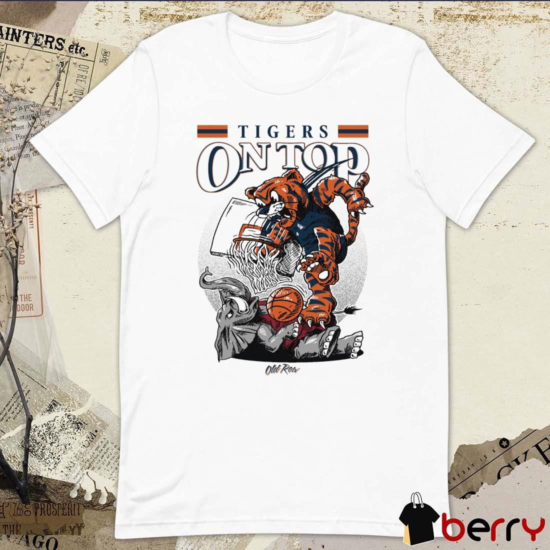 Tigers On Top Auburn Tigers Vs Alabama Crimson Tide Mascot 2025 t-shirt
