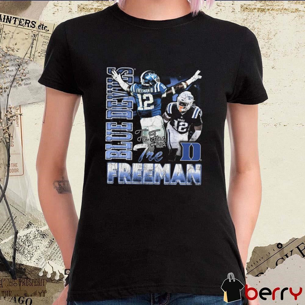 Tre Freeman III Duke Blue Devils Vintage Signature Graphic t-shirt