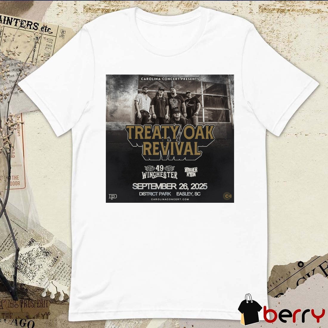 Treaty Oak Revival 49 Winchester Parker Ryan September 26th 2025 District Park in Easley SC Poster t-shirt