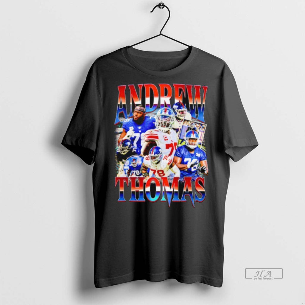 Official Trendy Andrew Thomas New York Giants Retro Tee Sweater