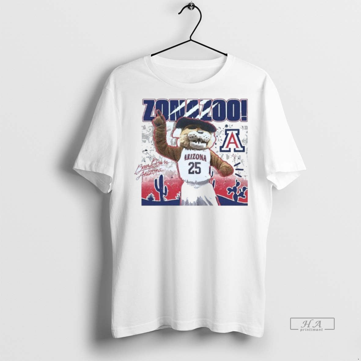Official Trendy Arizona Zonazoo Wilbur Arizona Wildcats Mens White Tee Tee Sweater