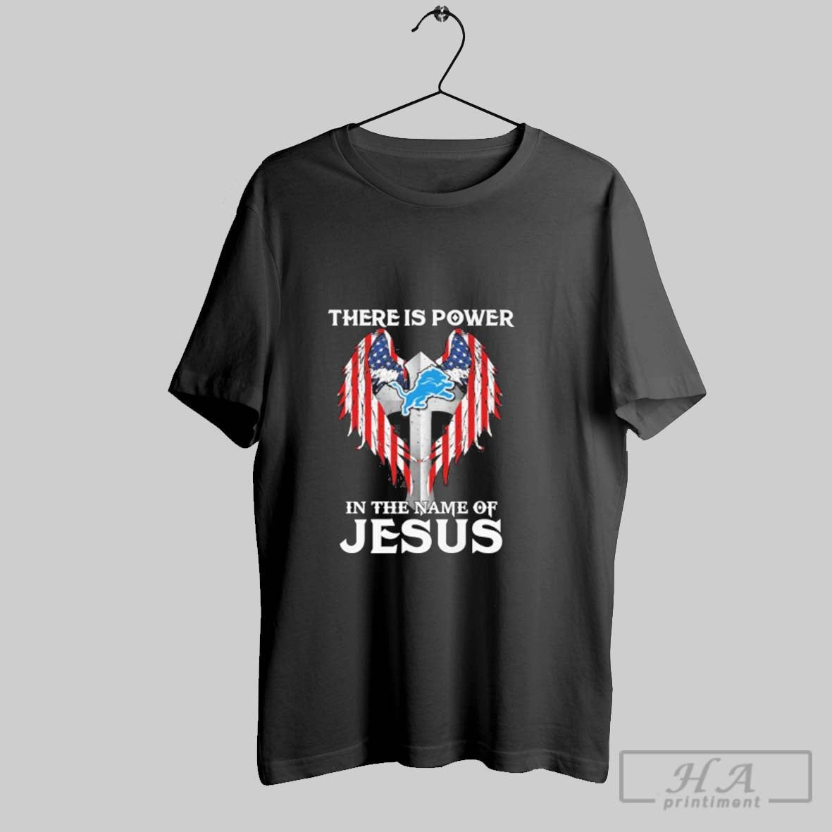Official Trendy Detroit Lions There Is Power In The Name Of Jesus
