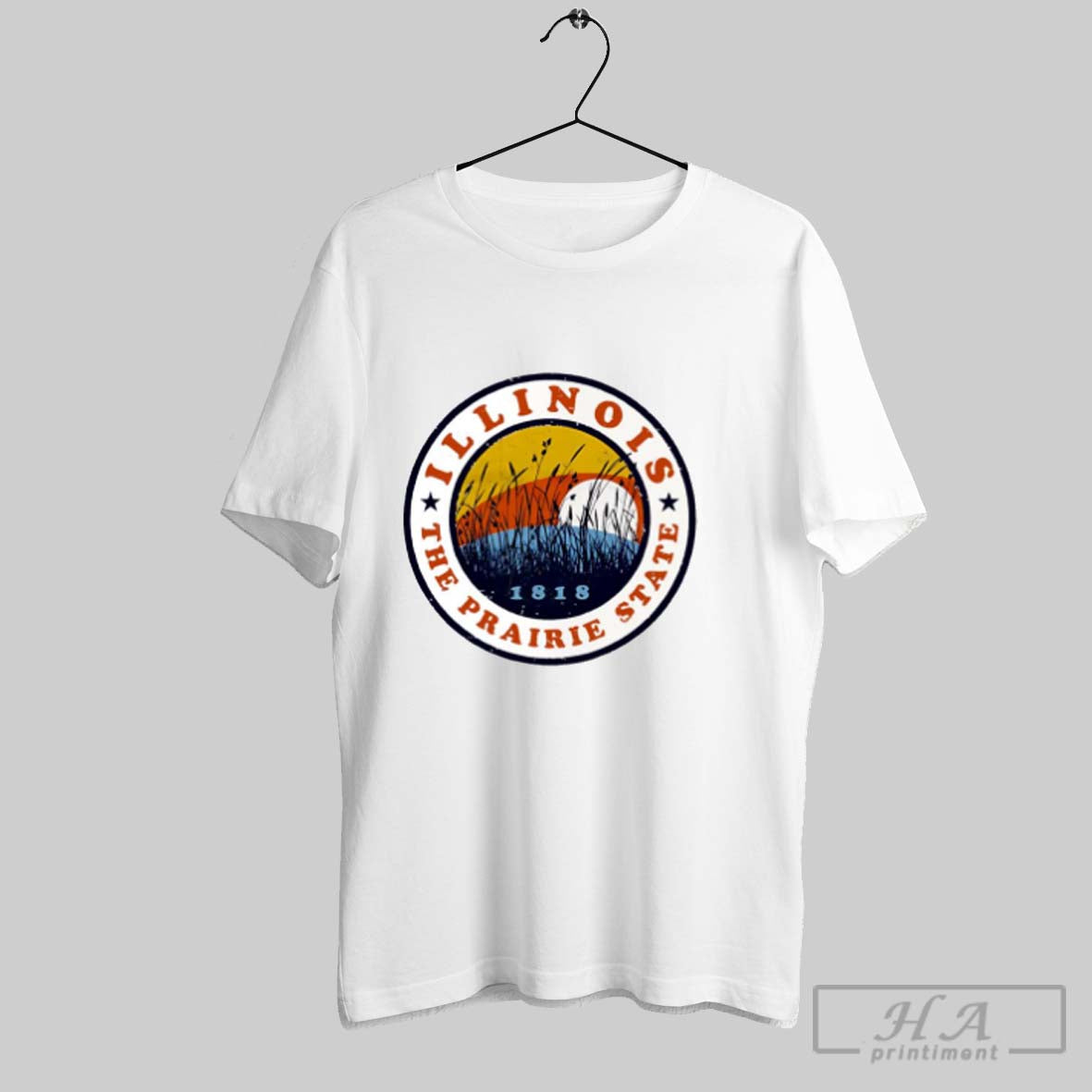 Official Trendy Illinois The Prairie State Sunset White S