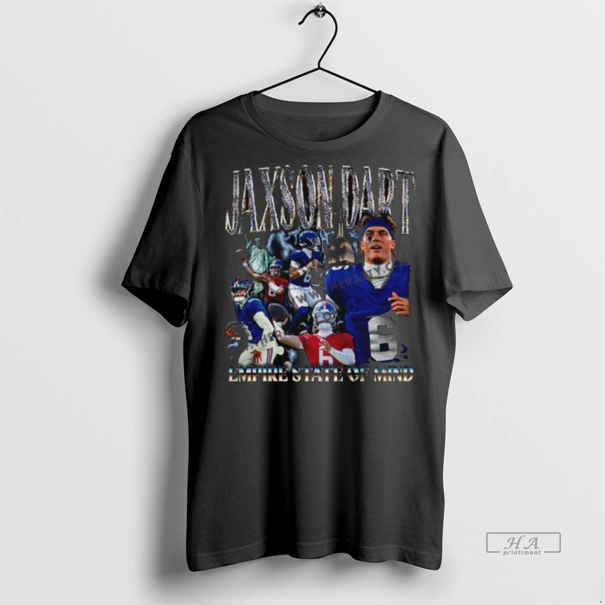 Official Trendy Jaxson Dart New York Giants Emprire State Of Mind Tee Sweater