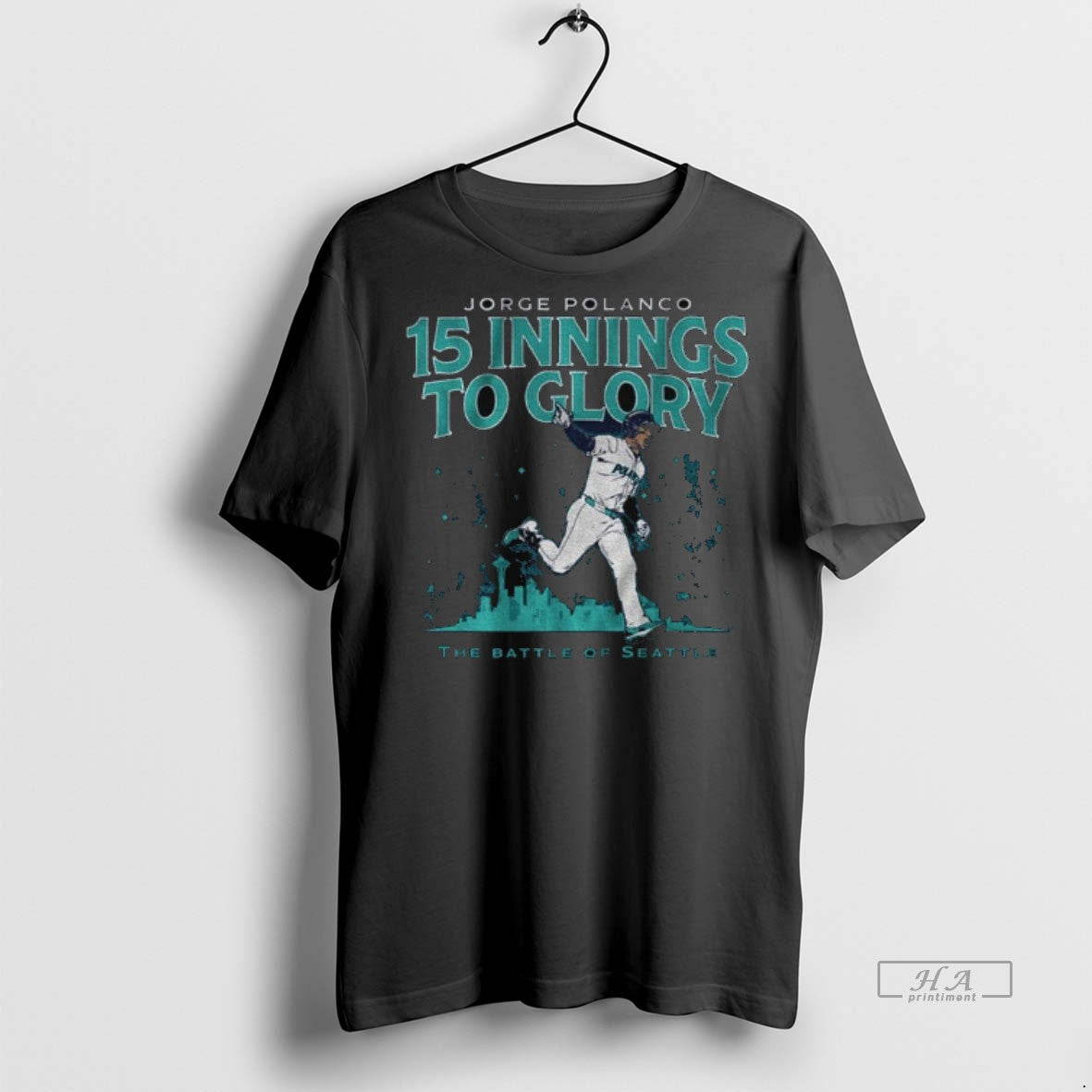 Official Trendy Jorge Polanco 15 Innings To Glory The Battle Of Seattle Tee Sweater