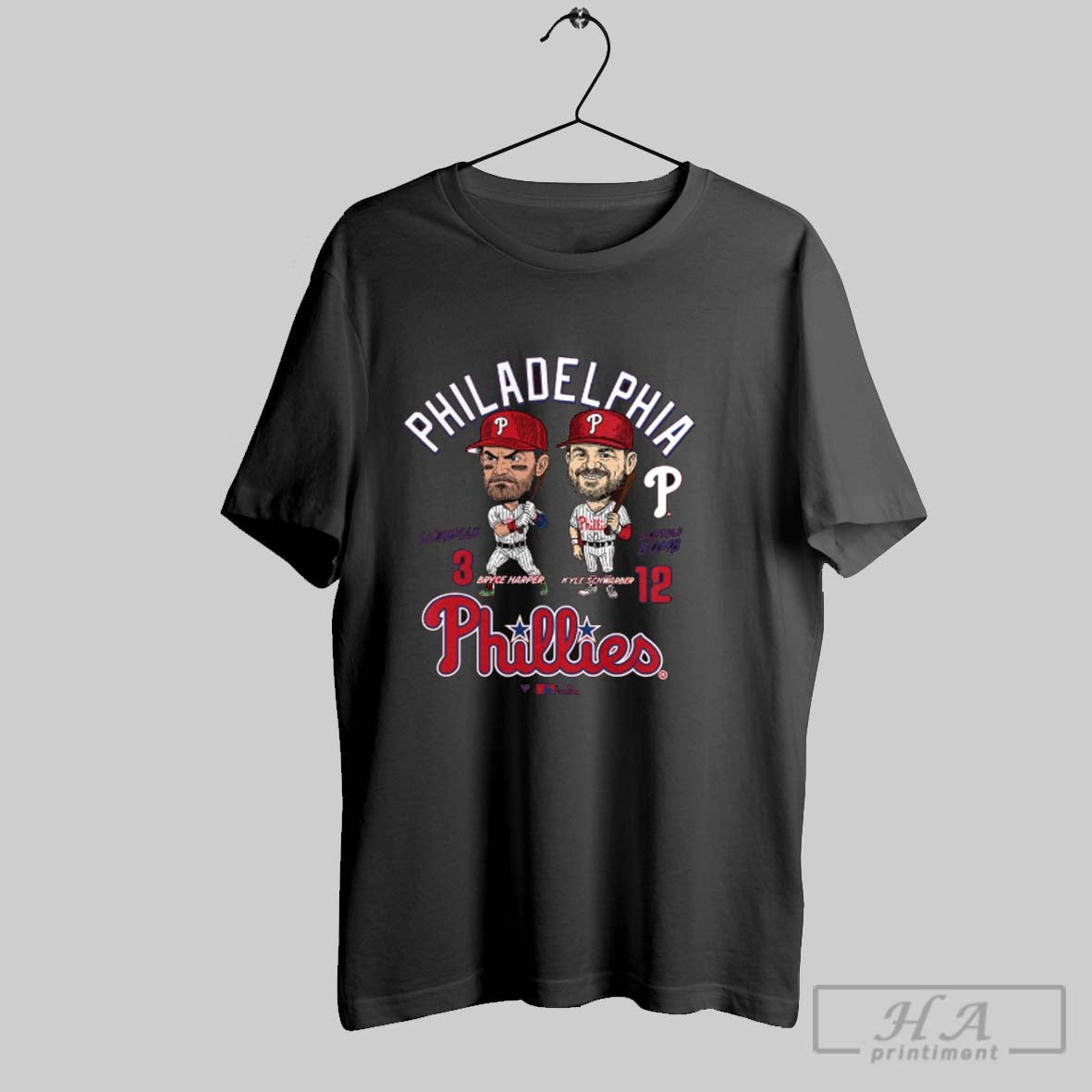 Official Trendy Philadelphia Phillies Mlb Bryce Harper And Kyle Schwarber Players Duo Caricatures
