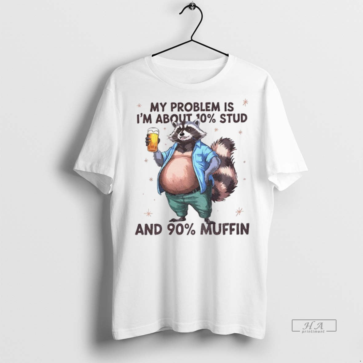 Official Trendy Raccoon My Problem Is Im About 10 Stud And 90 Muffin Tee Sweater