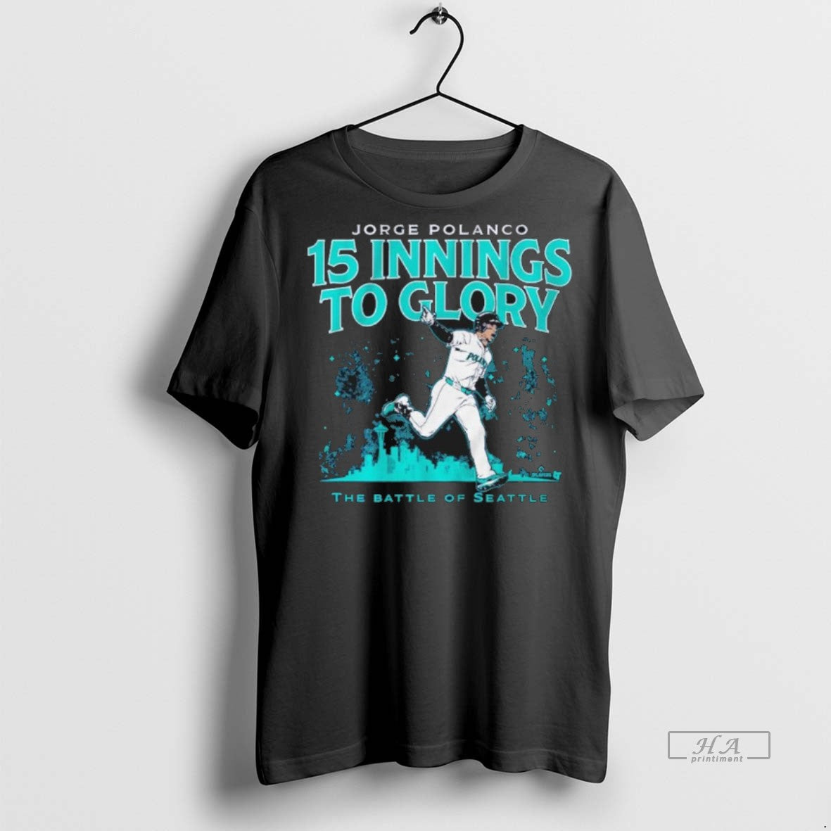 Official Trendy Seattle Mariners Jorge Polanco 15 Innings To Glory Tee Sweater