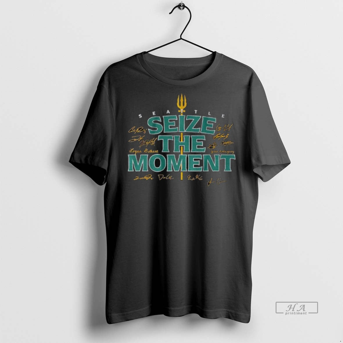 Official Trendy Seattle Mariners Tridents Up Seize The Moment Signature Tee Sweater