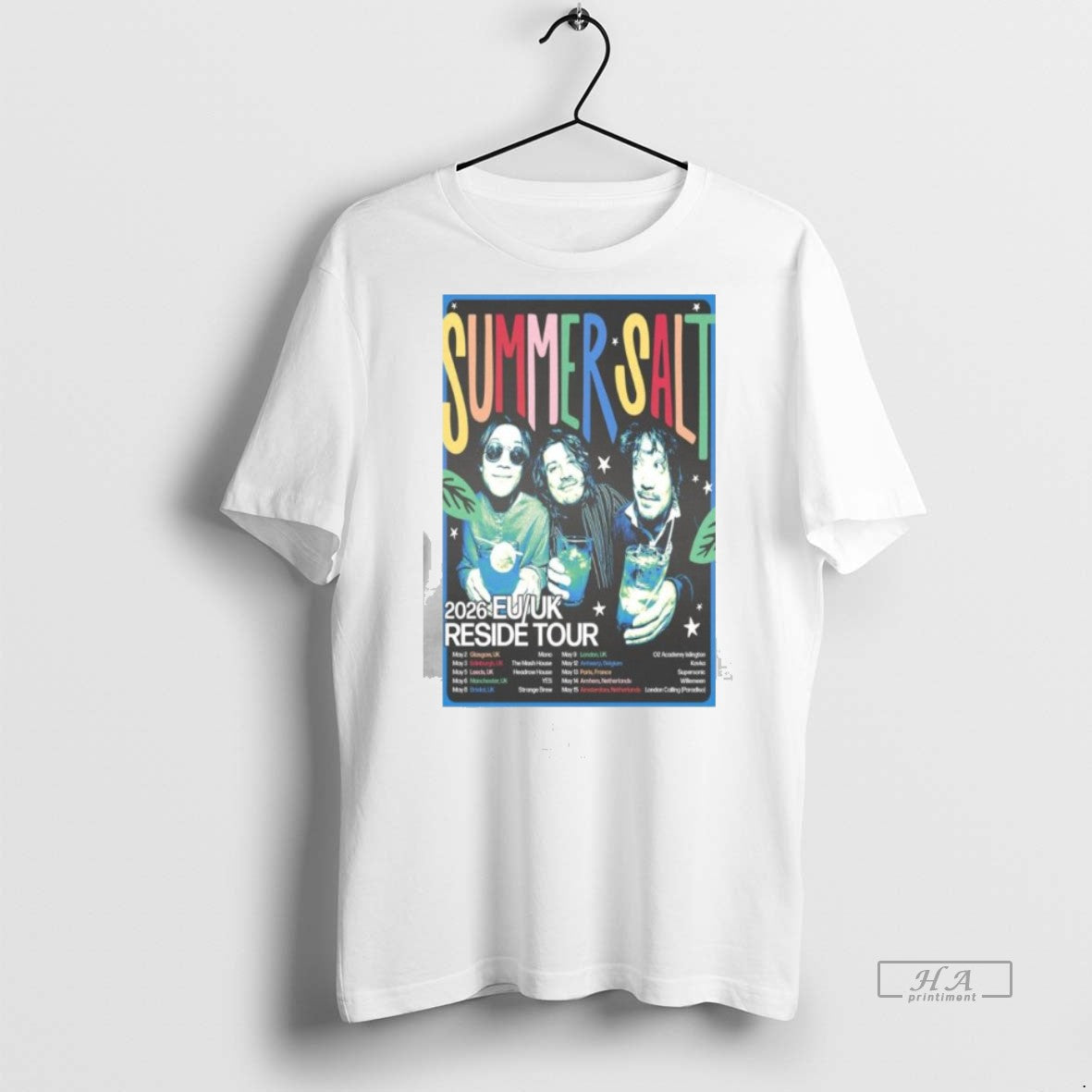 Official Trendy Summer Salt Eu Uk Reside Tour 2026 Tee Sweater