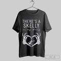 Official Trendy Theres A Skelly In My Belly Heart Hands Skeleton