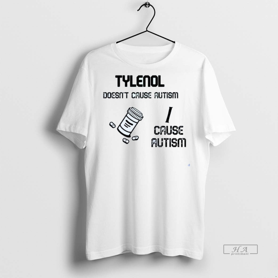 Official Trendy Tylenol Doesnt Cause Autism I Cause Autism Mens White Tee Tee Sweater