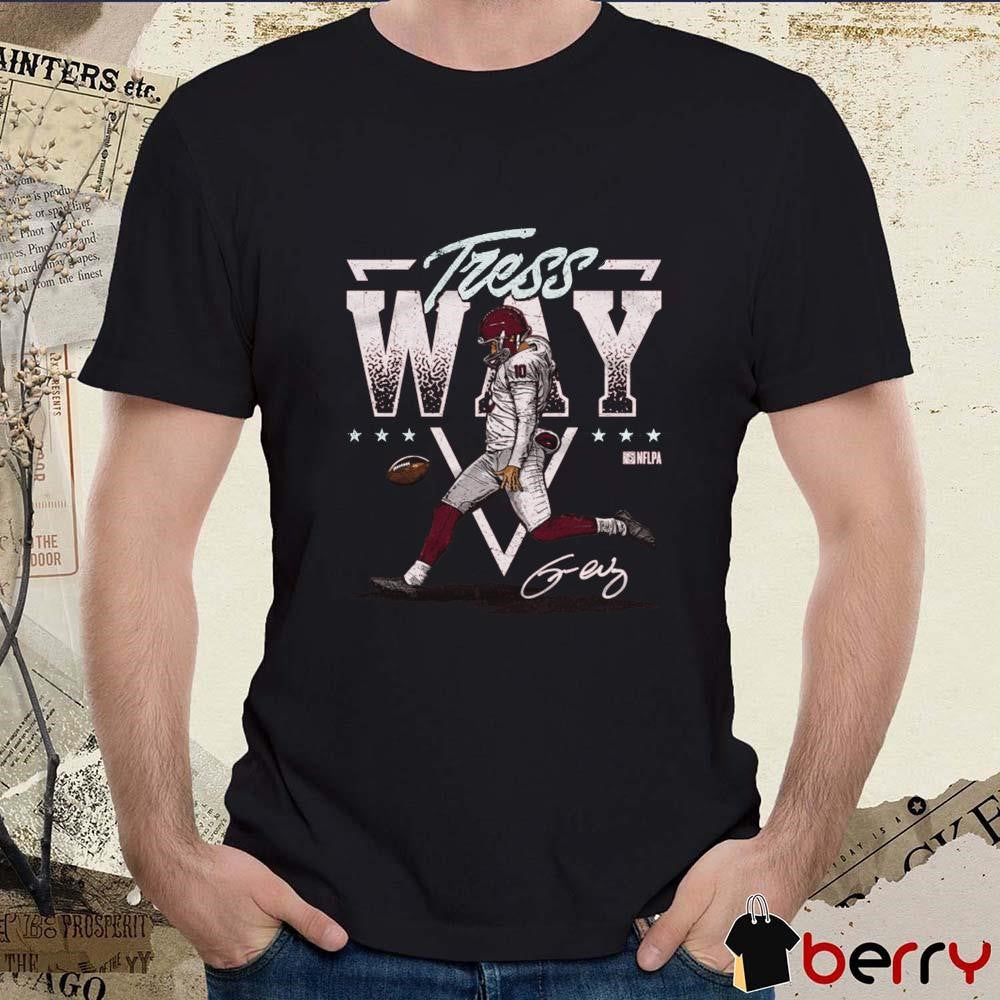 Tress Way Washington Commanders NFL Triangle Name Signature t-shirt