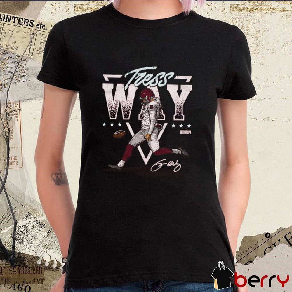 Tress Way Washington Commanders NFL Triangle Name Signature t-shirt